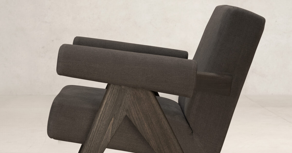 Upholstered Easy Armchair – Zanav Andaman Slate, Special Edition