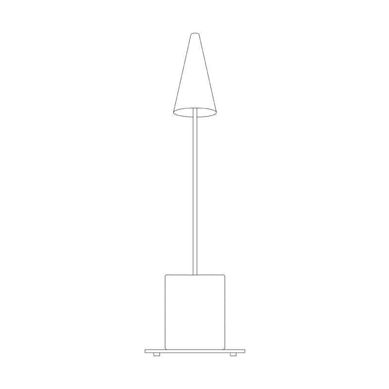 Metal and Stone Lamp 03
