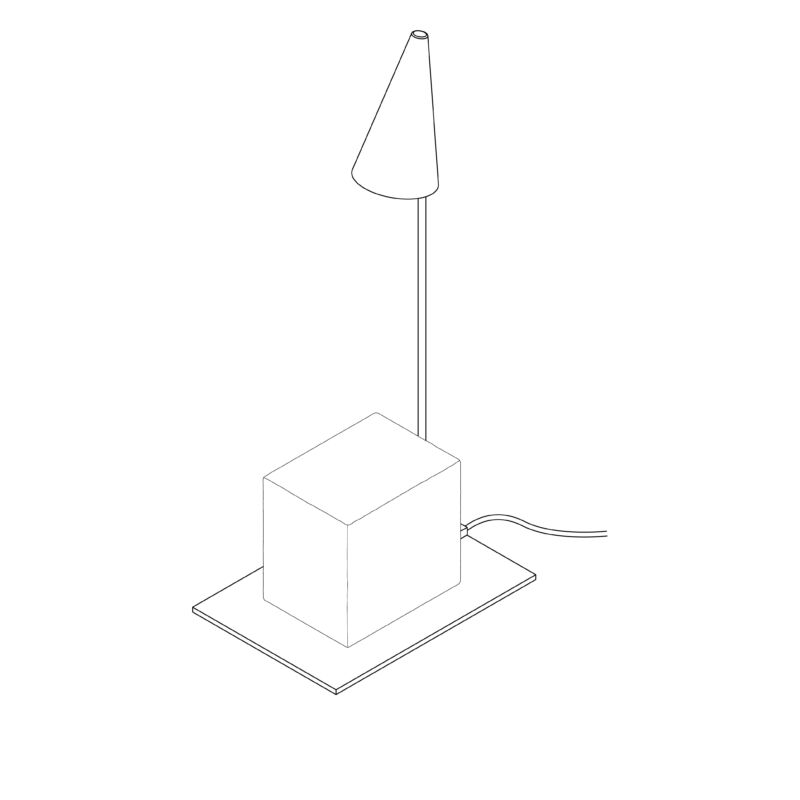 Metal and Stone Lamp 04