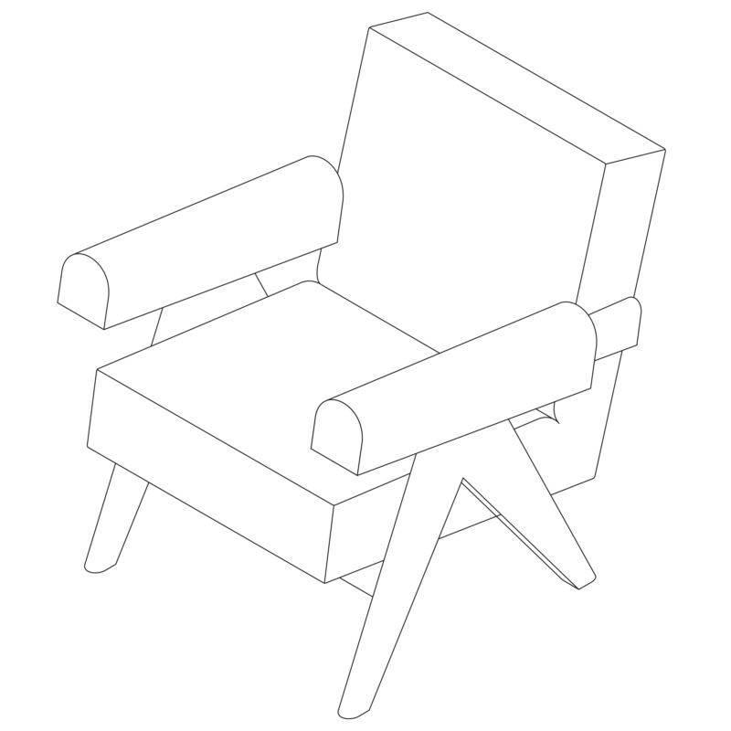 Upholstered Easy Armchair