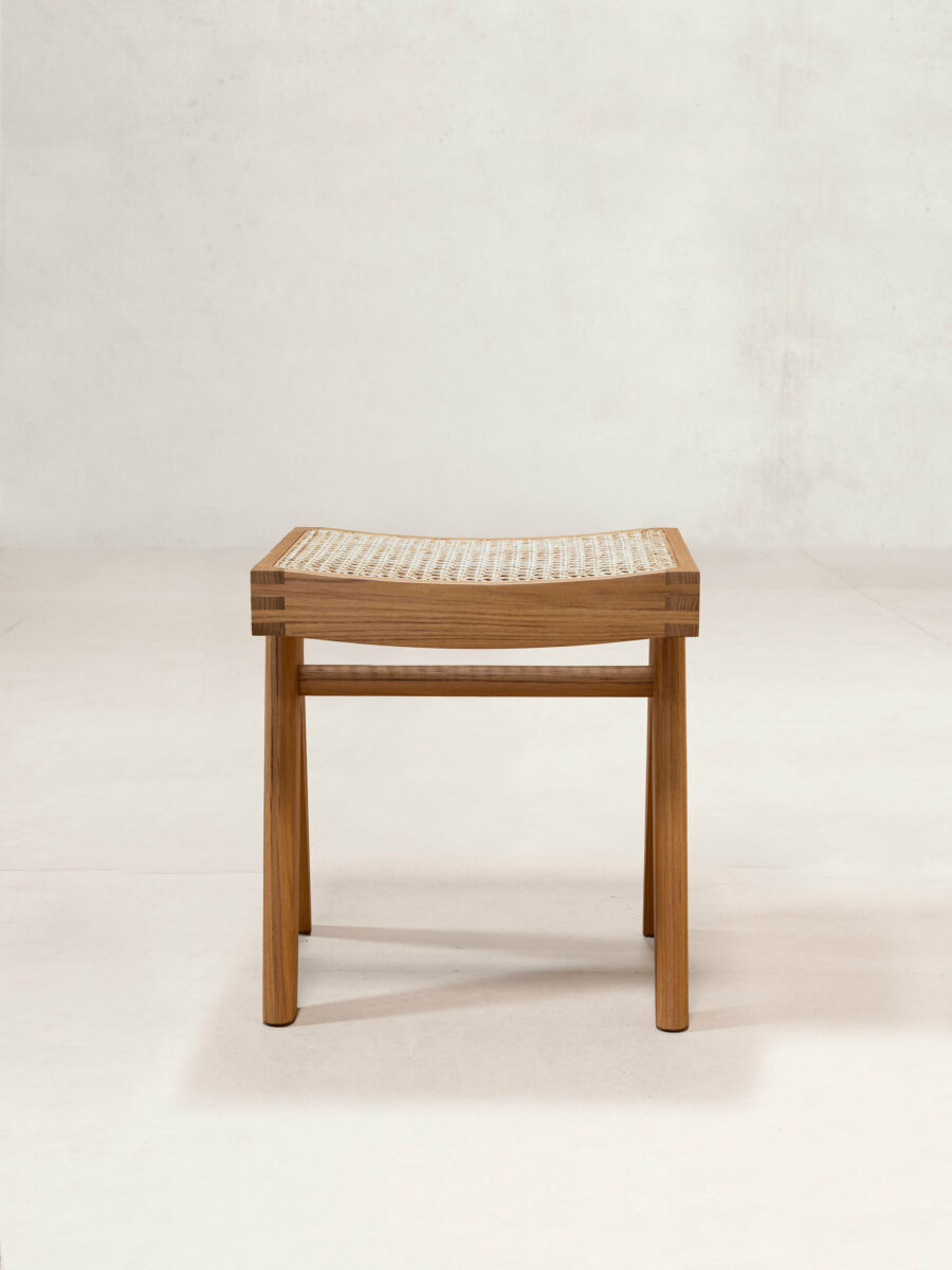 Low Cane Stool Pierre Jeanneret | Phantom Hands