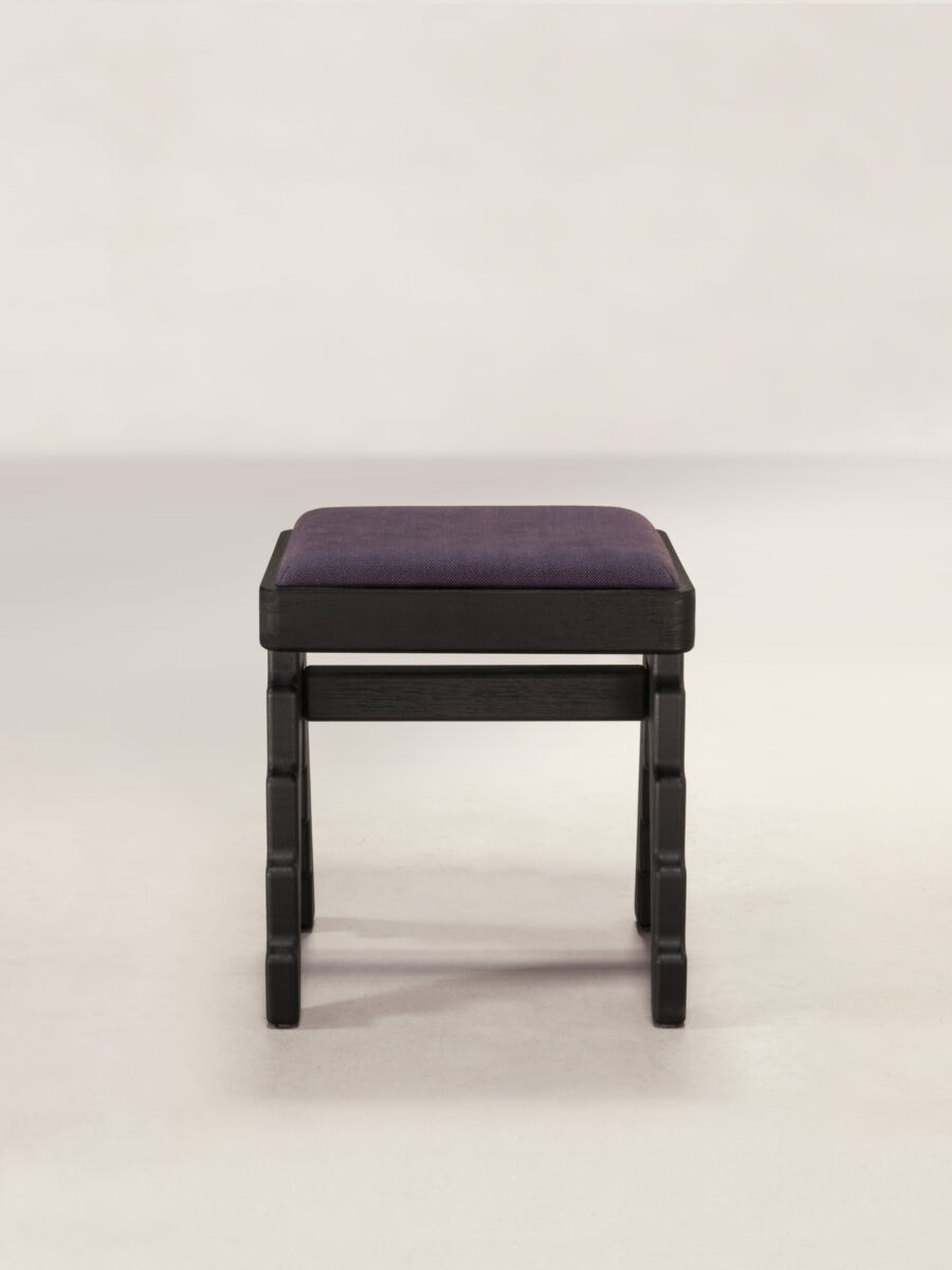 01 Black Ottoman Front Profile