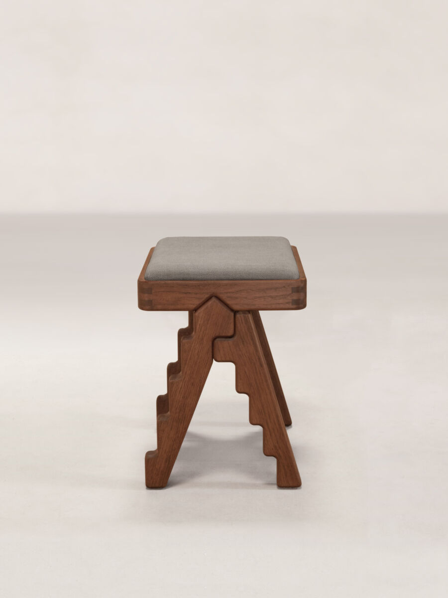 03 Teak Ottoman Side Profile