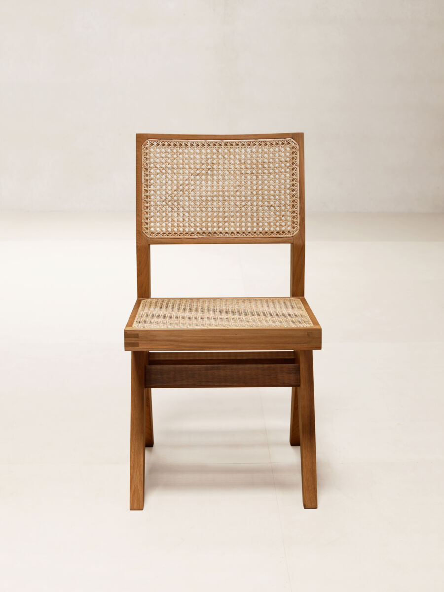 Armless shop cane chair