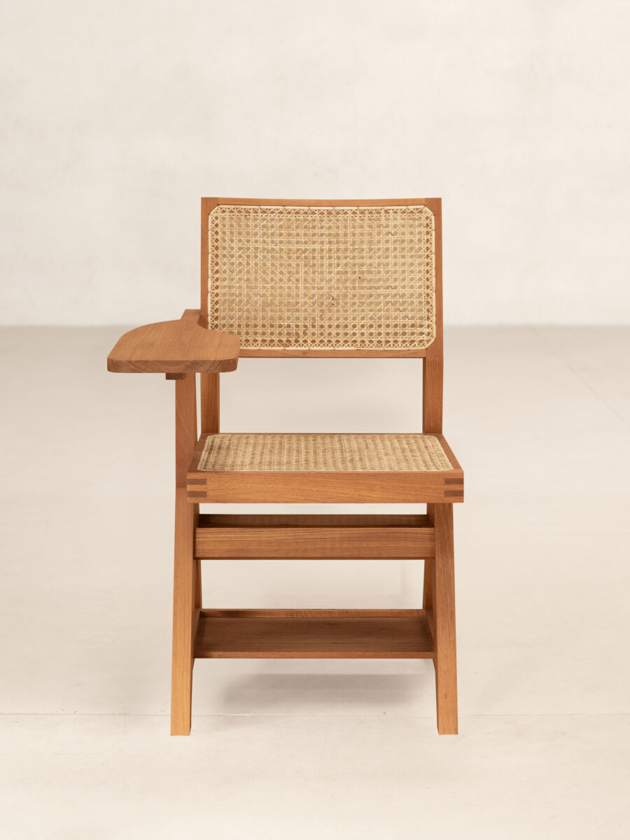 04 Pierre Jeanneret Writing Chair Profile Front