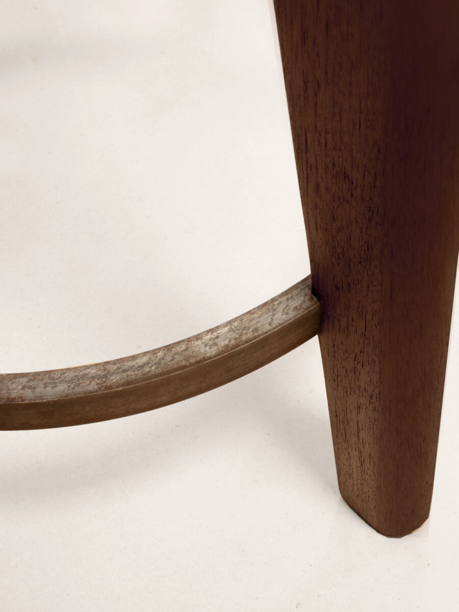 04 Counter Steel Ring Stool Details A Dark Stain