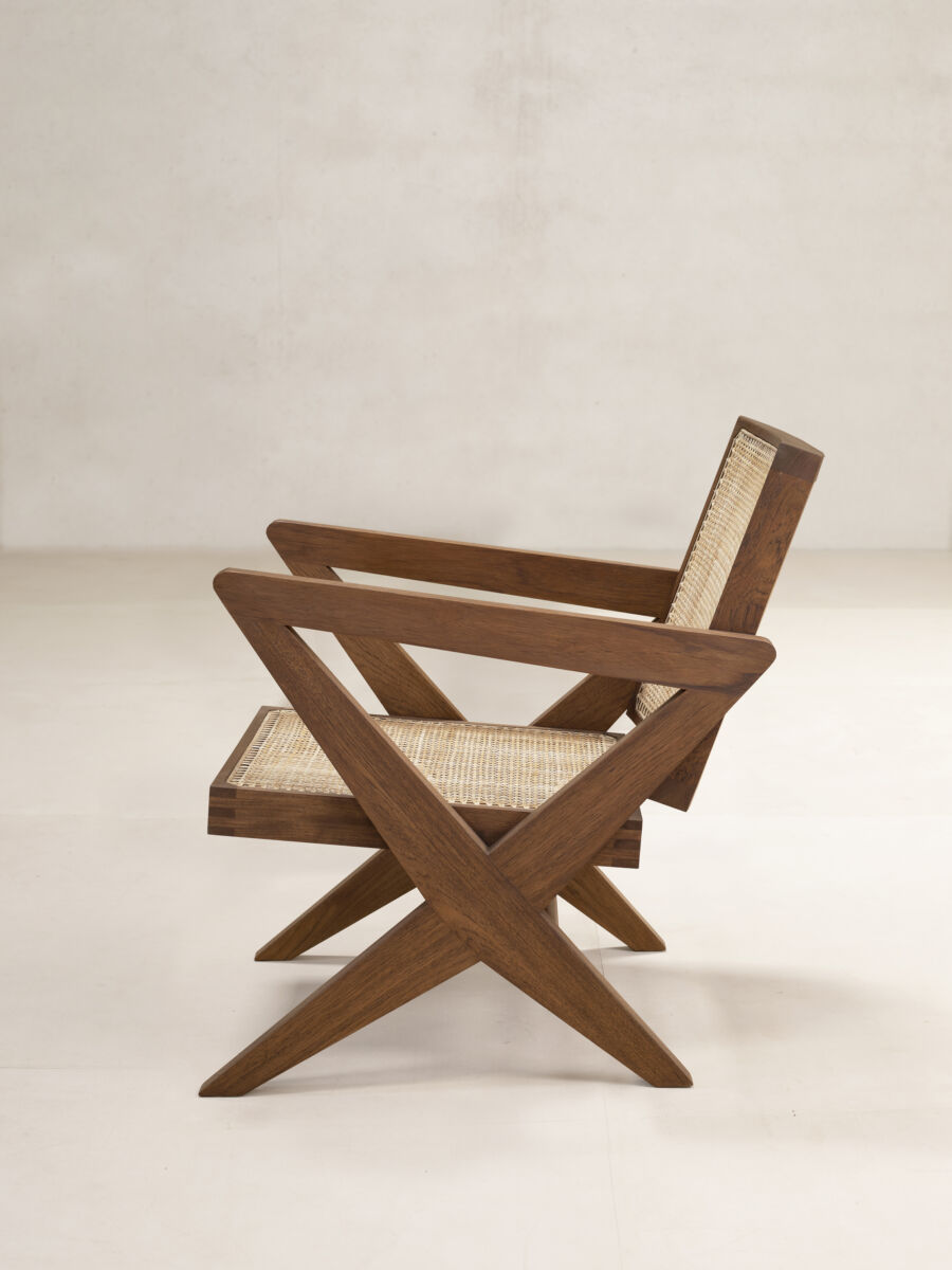 Pierre Jeanneret Easy Armchair X Leg Phantom Hands