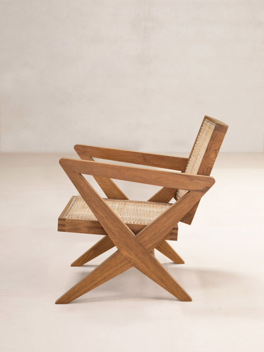 02 Easy X Chair Side Natural Teak V2