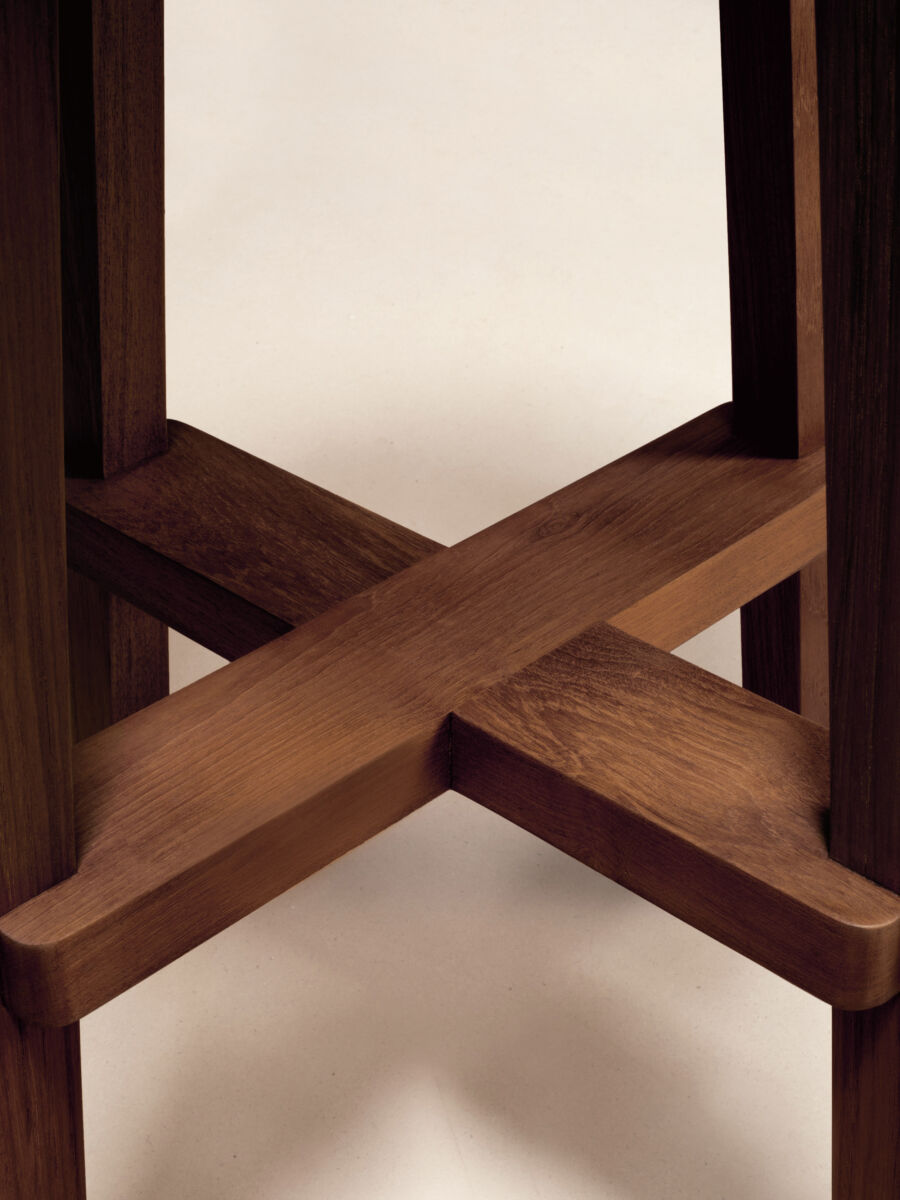 02 High Cane Seat Stool Details C Dark Stain