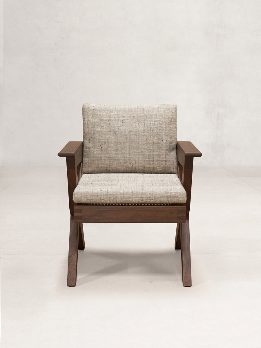 06 AP Lounge Chair Front Dark Stain