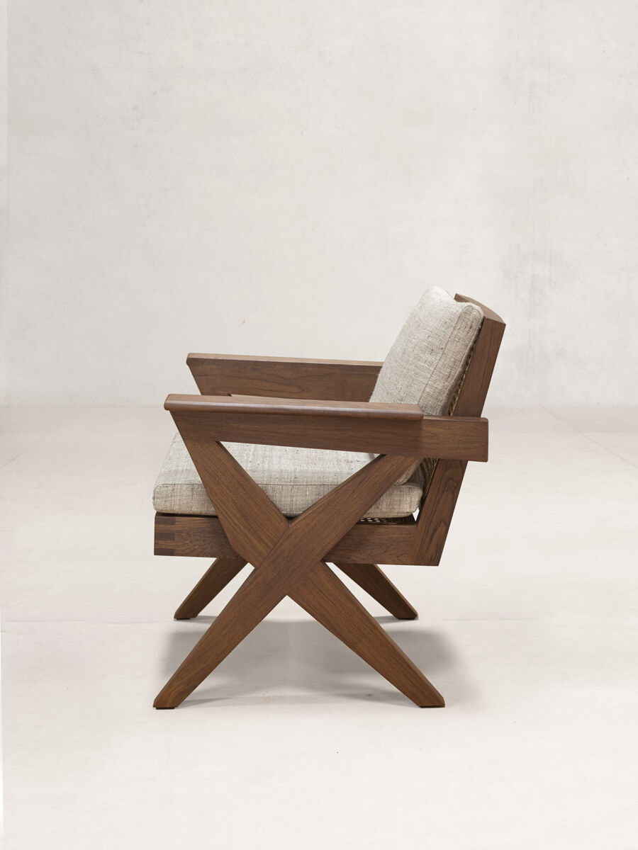 08 AP Lounge Chair Side Dark Stain