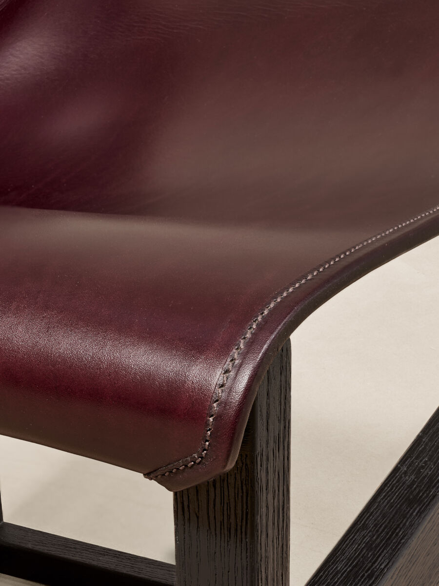 07 Burgandy Saddle Leather Detail