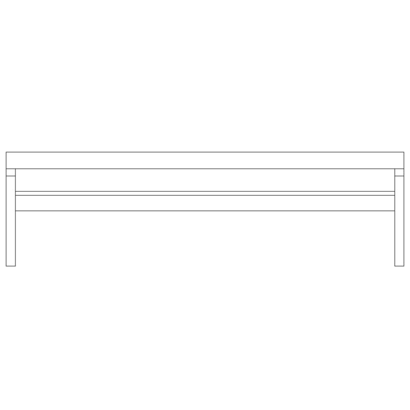 Teak and Cane Bench 1