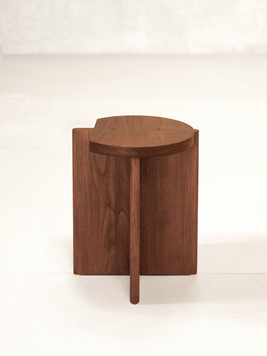 04 Teak Igloo Stool Side