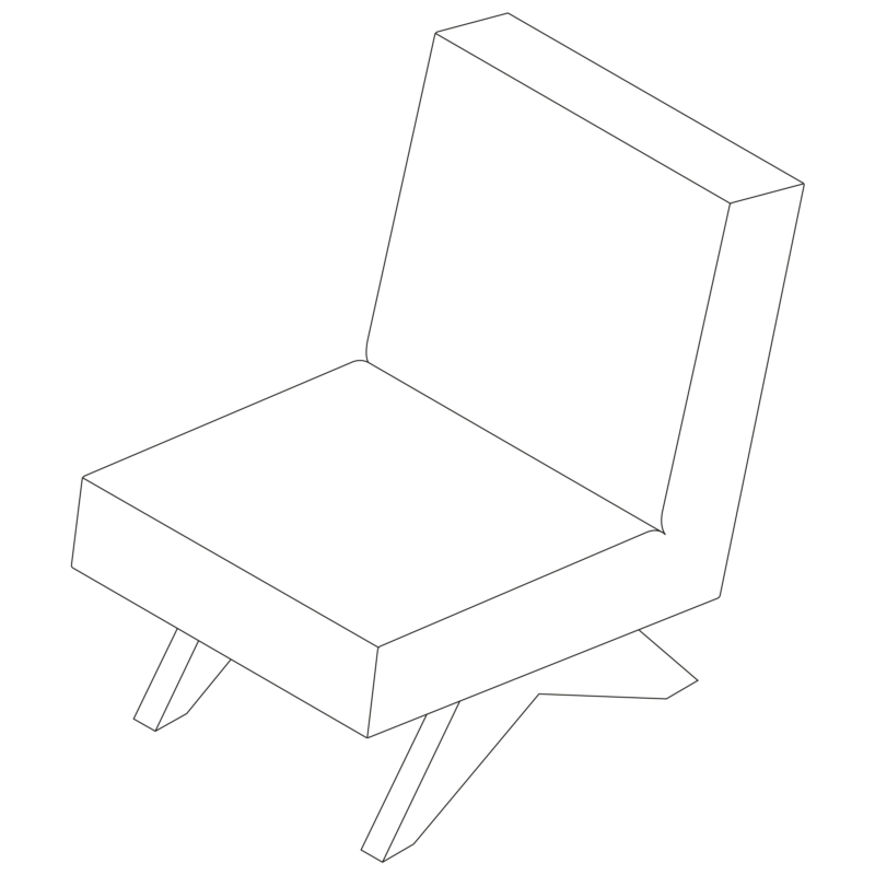 Upholstered Armless Chair 3