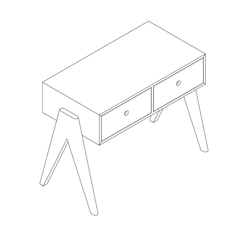 Side Table V-Leg