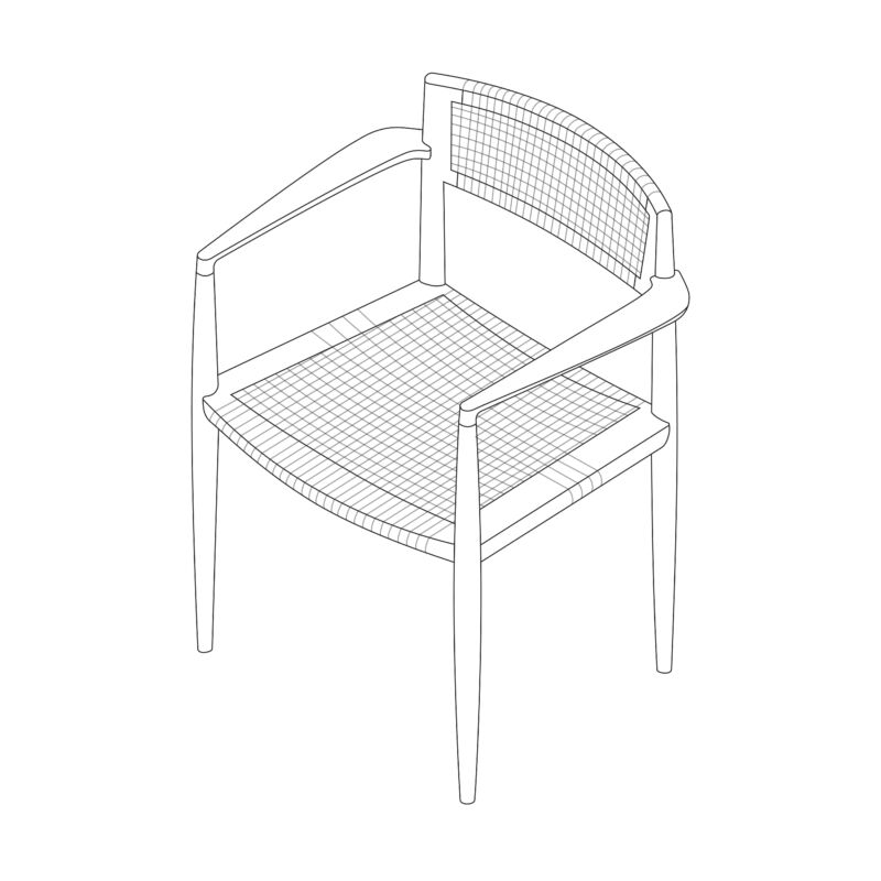 Tangali Dining Chair Both Arms 04
