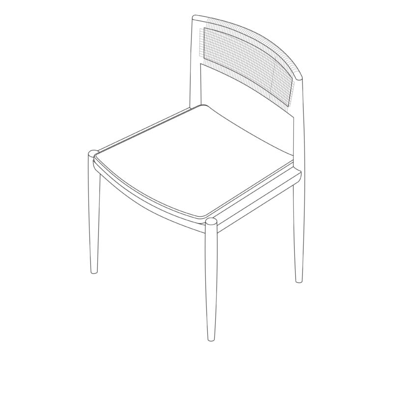 Tangali Dining Chair Upholstered Armless 04